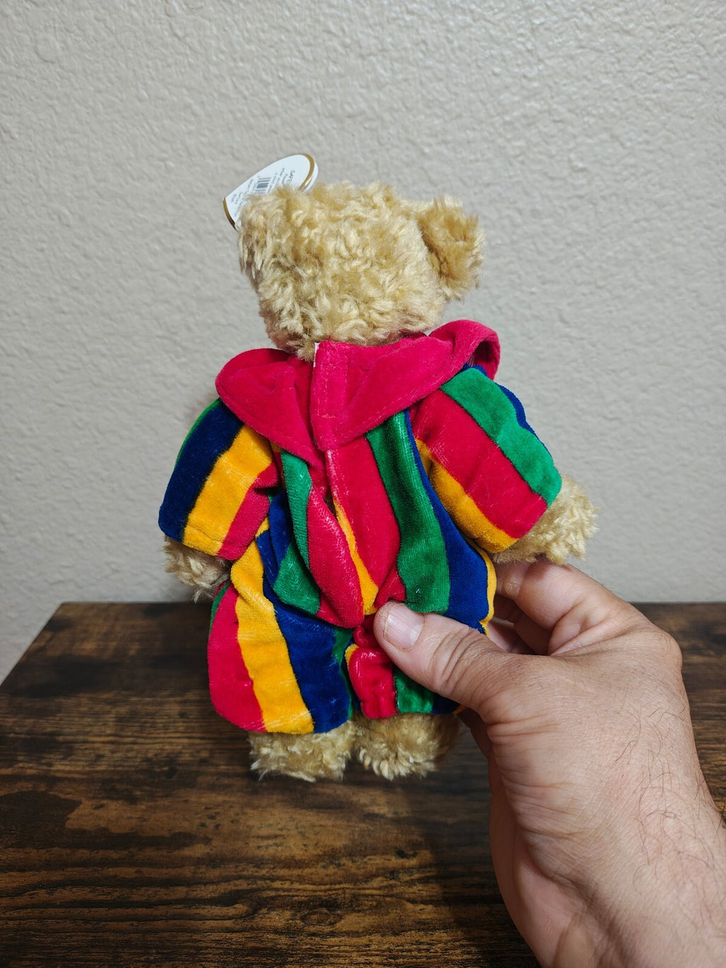 1993 Retired Ty Attic Treasures "Piccadilly" Clown Bear Beanie Plush