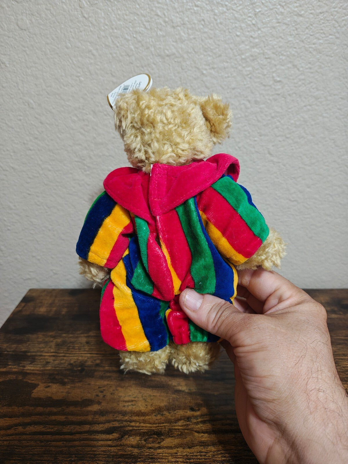 1993 Retired Ty Attic Treasures "Piccadilly" Clown Bear Beanie Plush