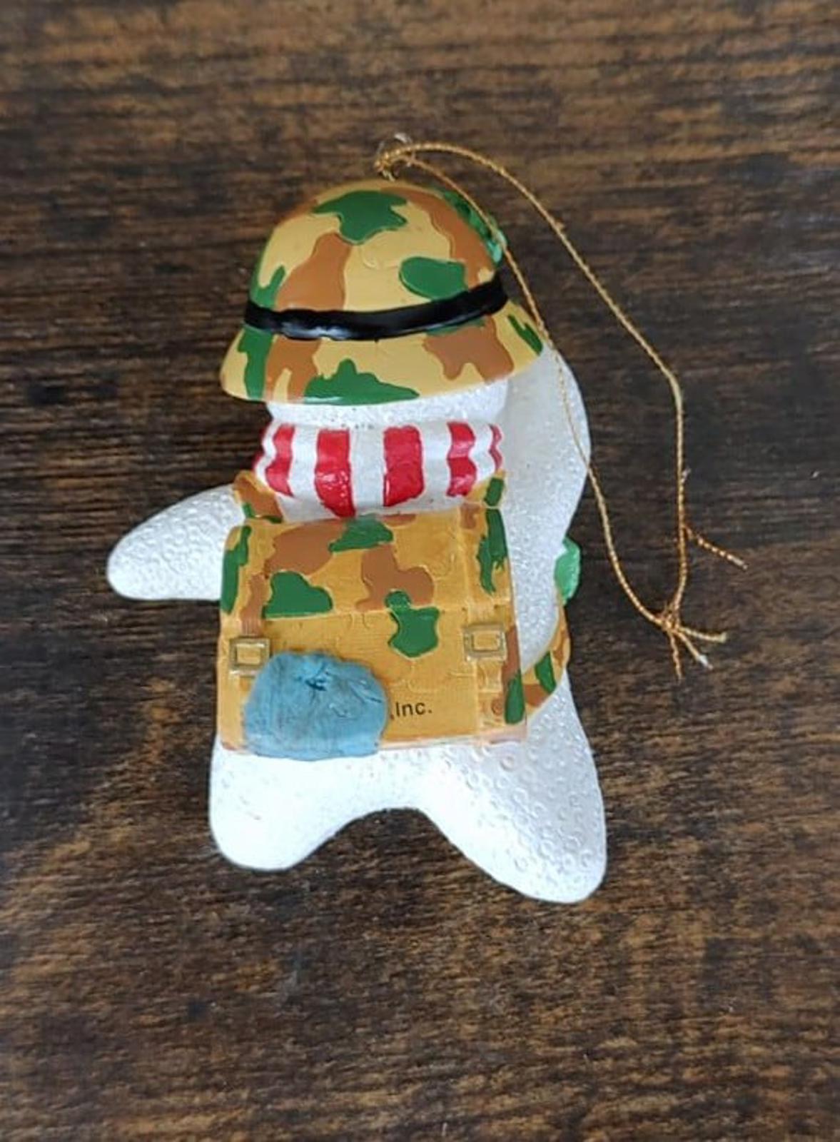 2000 American Greetings Operation Santa Army Snowman Ornament