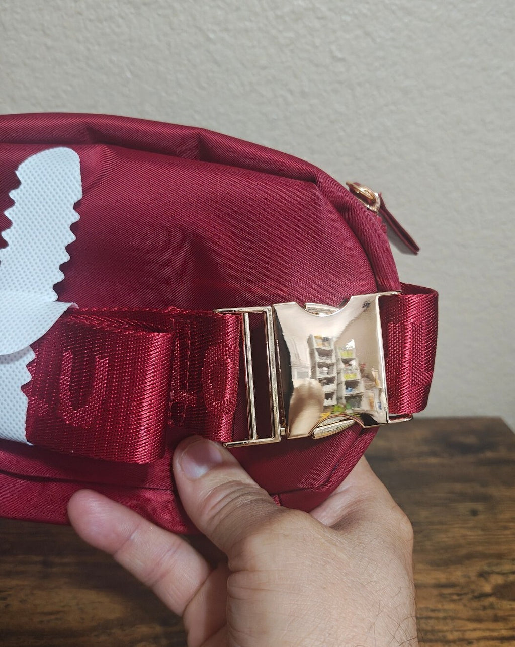 Loulu Everywhere Red Canvas Belt Bag