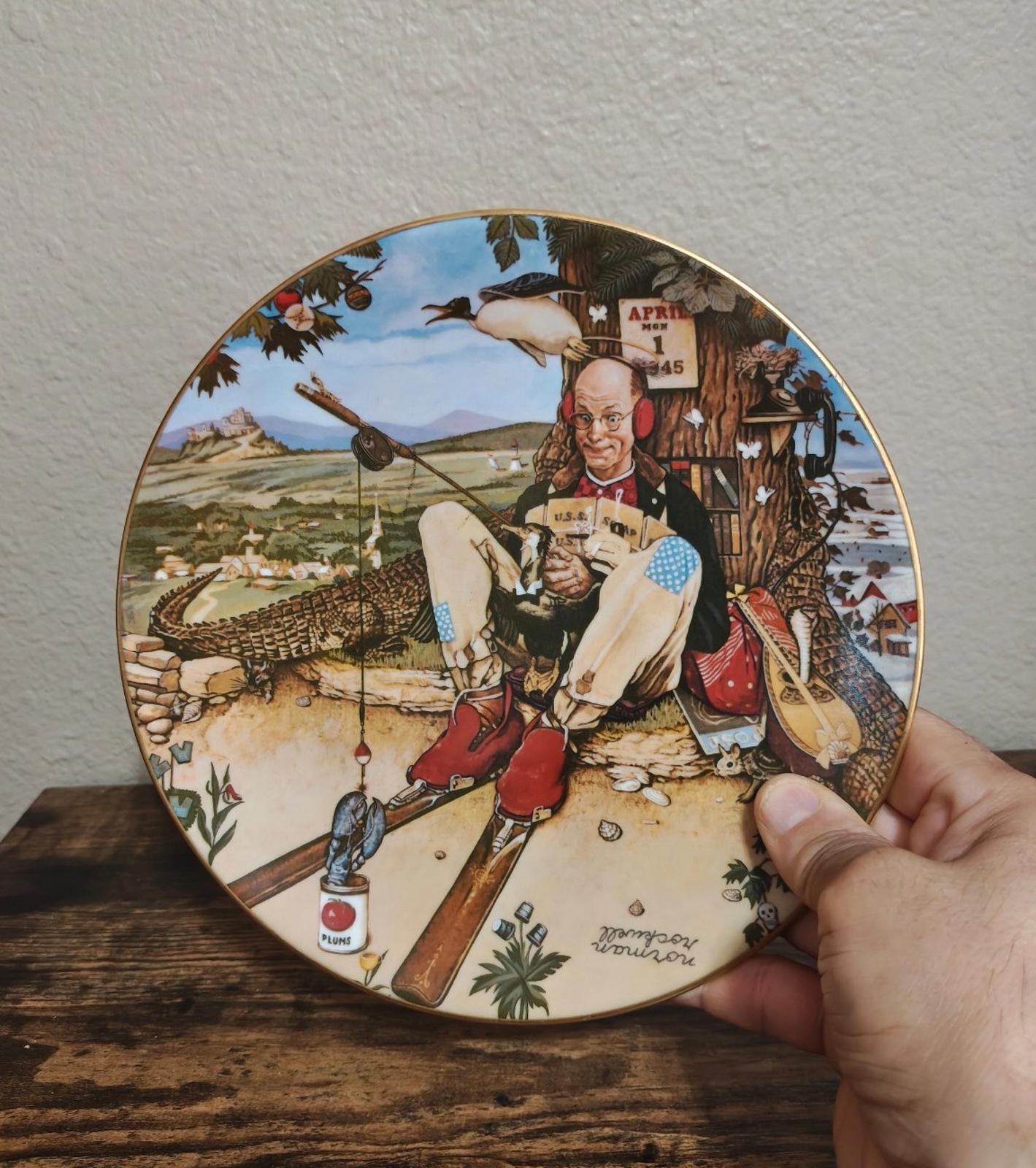 1980's The Ghent Collection Norman Rockwell "April Fool" Collectible Plate
