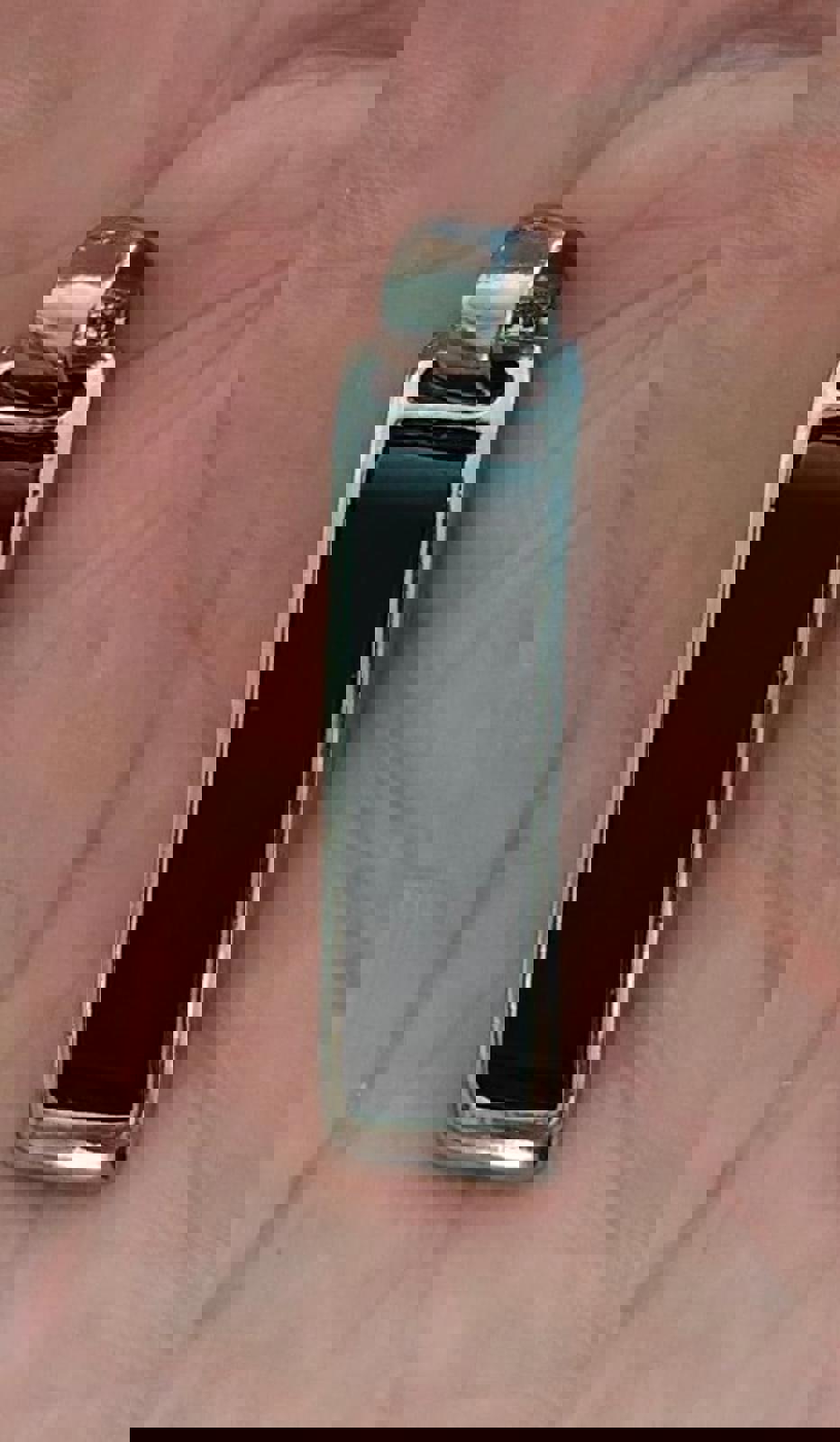 90's Lia Sophia Reversible Black and White Silver Tone Slide Pendant