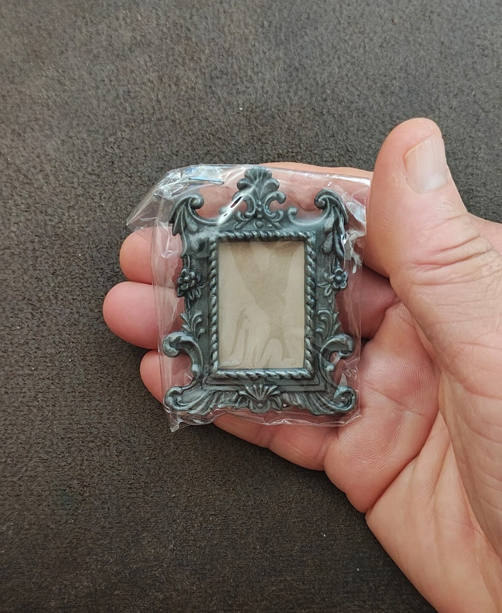 1970s/80s Pewter Tone Ornate Baroque/Victorian/Rococo Style Picture Frame NOS