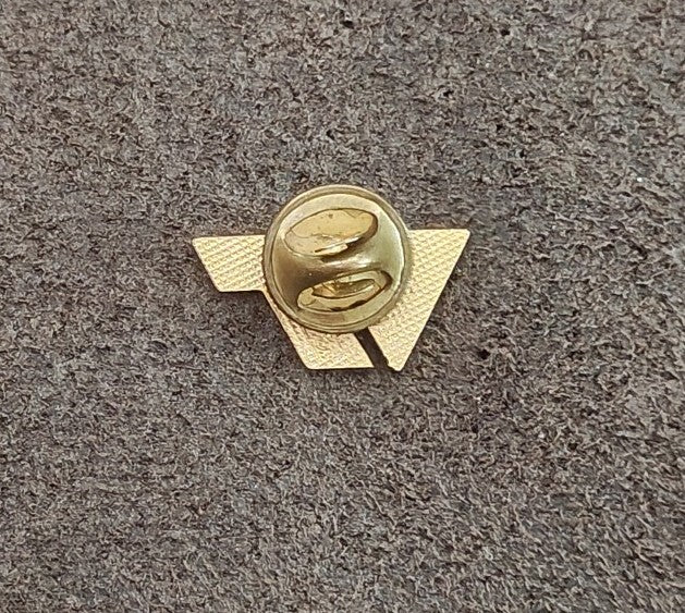 1980s Virginia Tech Hokies NCAA VT Athletic Logo Gold Tone Enamel Pin