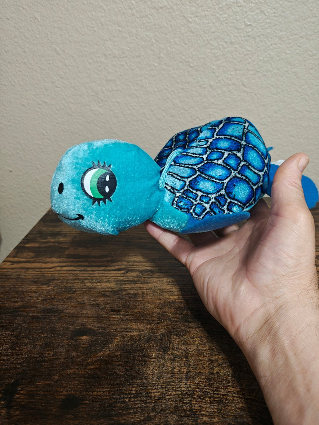 Circus Circus Las Vegas Souvenir Blue Mosaic Shell Turtle Plush