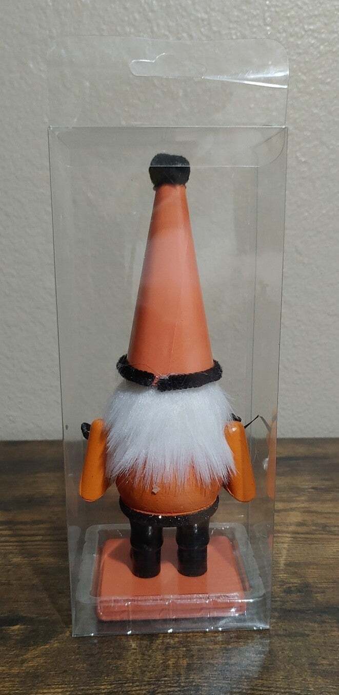 Halloween Pumpkin Gnome 9" Wooden Figure