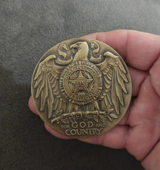 1970s The American Legion School Award Large Bronze Medallion