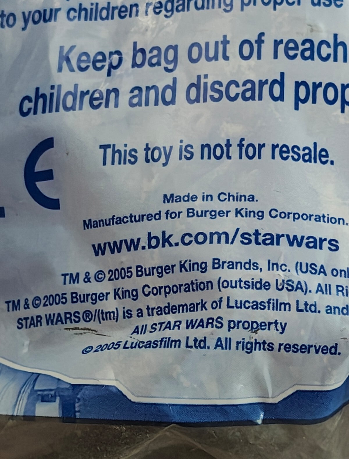 2005 Burger King Star Wars: The Complete Saga Kids Meal Mace Windu Toy New