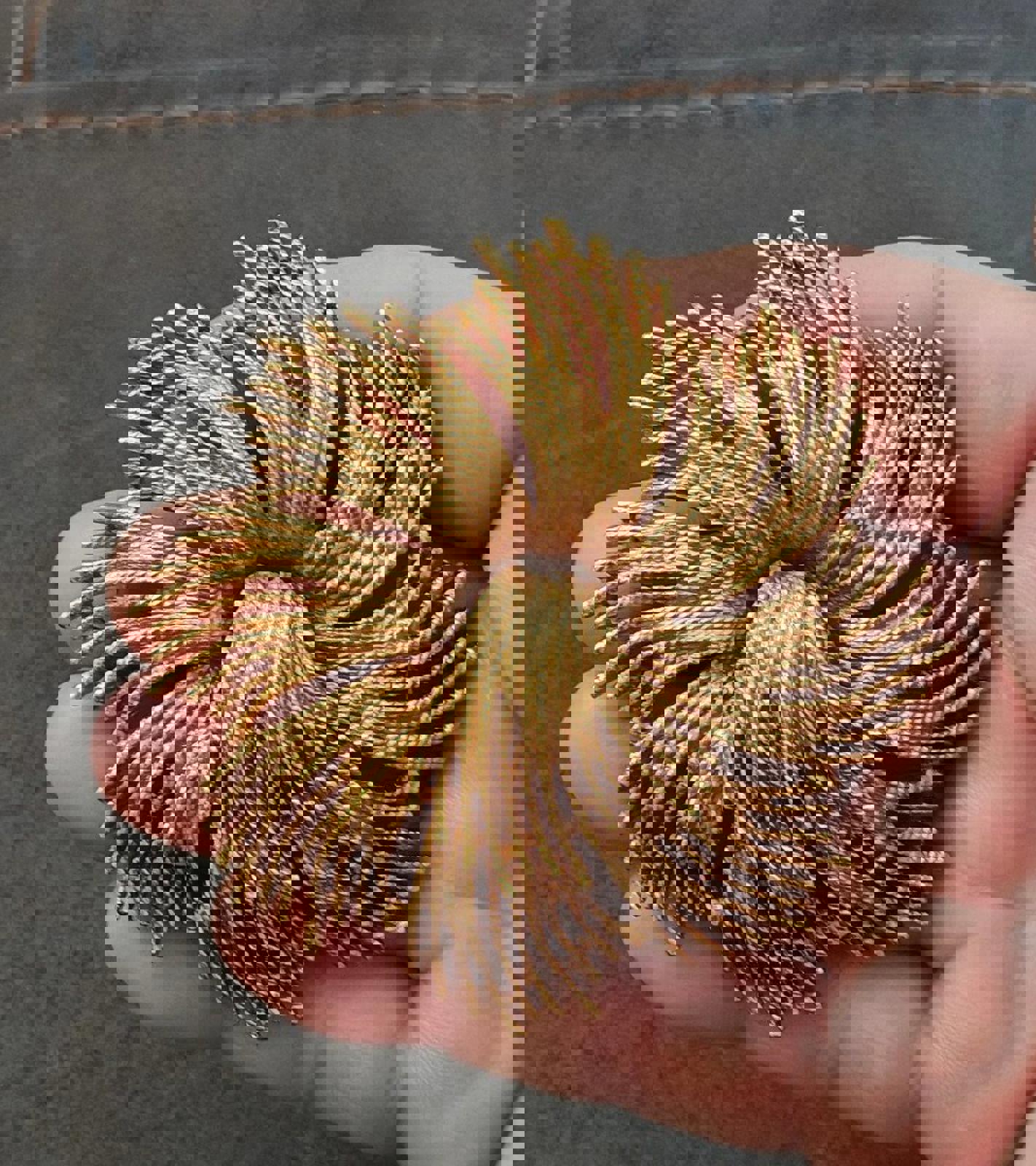 1980's Celebrity NY Gold Tone Starburst Twisted Rope Large Brooch