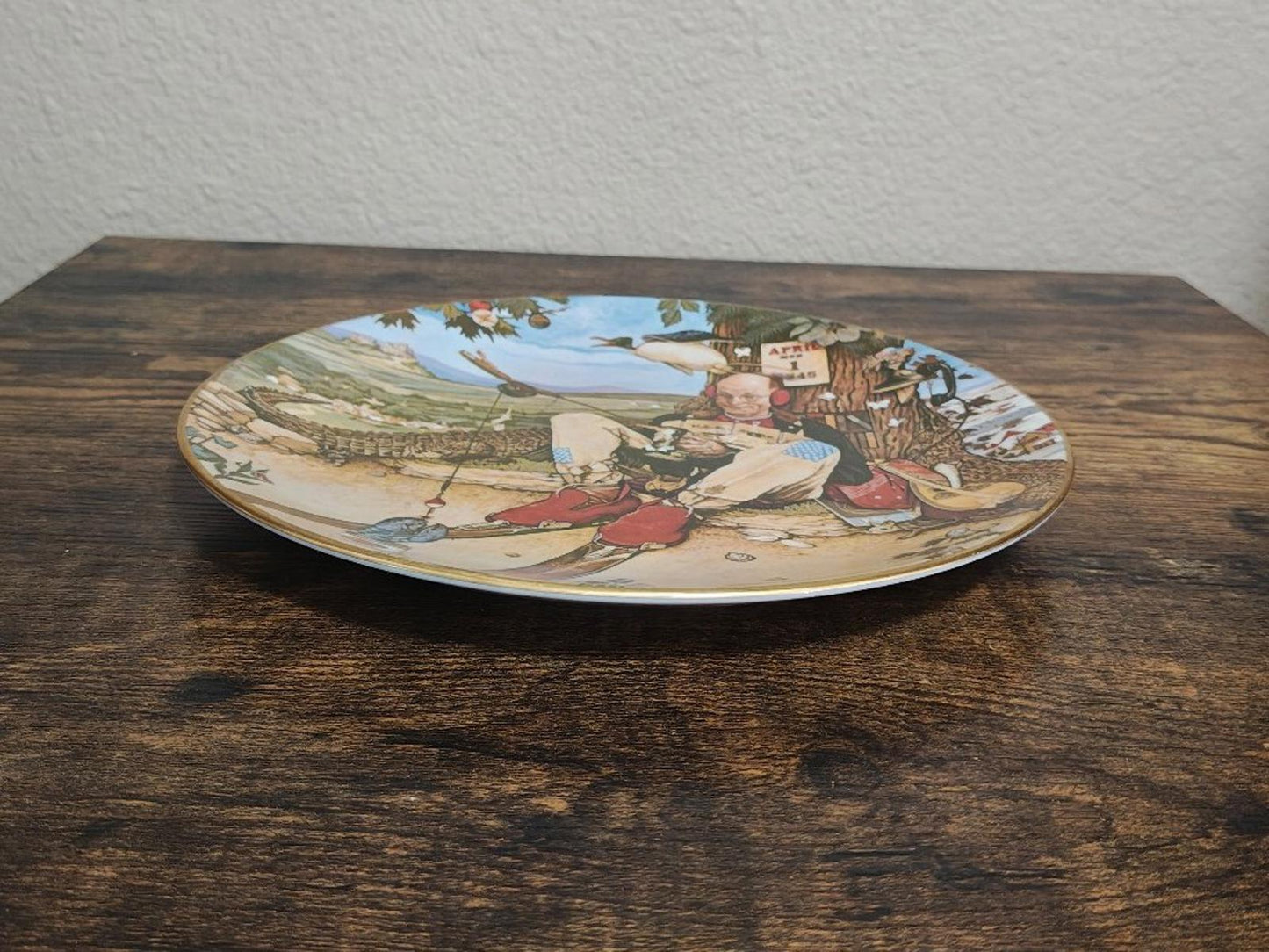 1980's The Ghent Collection Norman Rockwell "April Fool" Collectible Plate