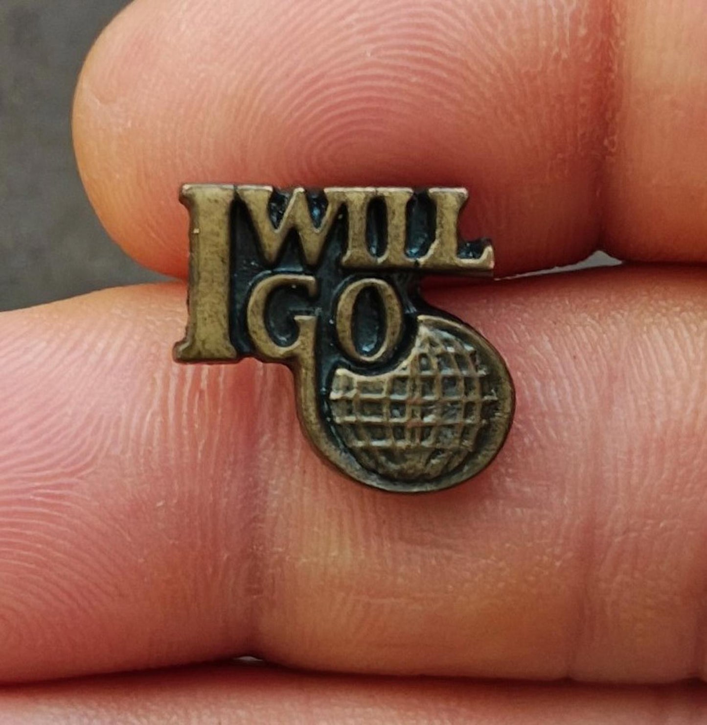 1990's "I Will Go" Gold Tone Ministry Pin