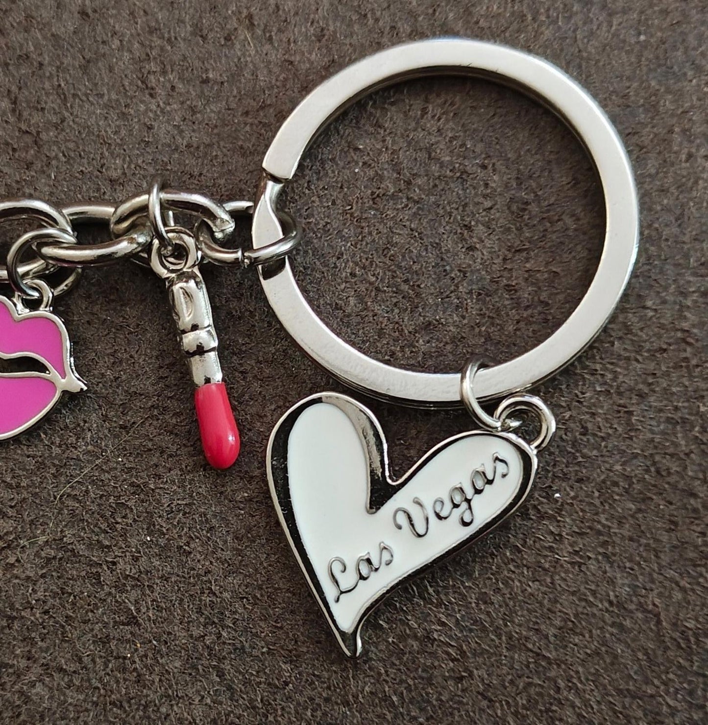 Las Vegas Girls Night Out High Heels Souvenir Dangle Charms Bling  Keychain