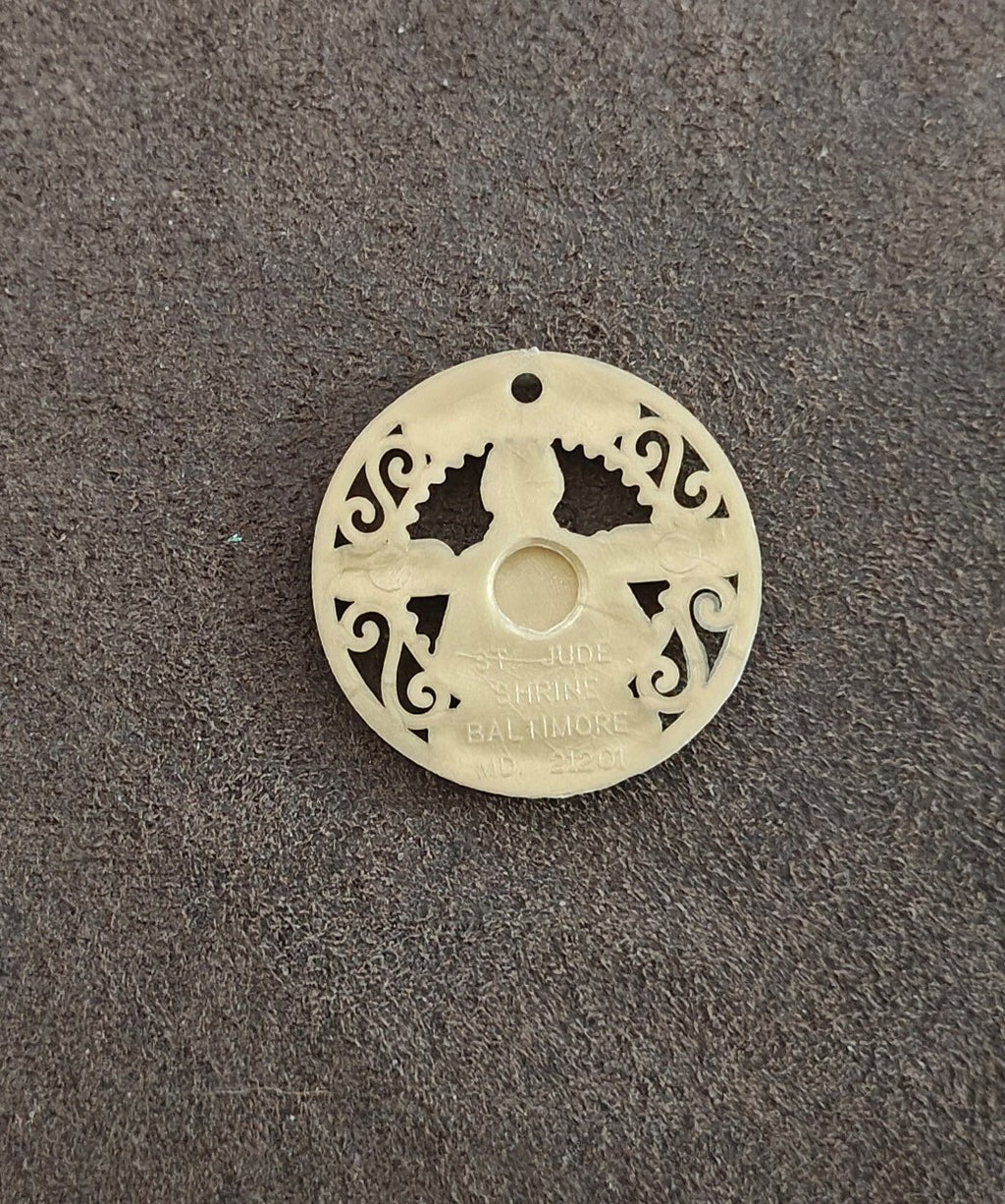1970s Gold Colored Plastic St. Jude Travel Club Member Medallion