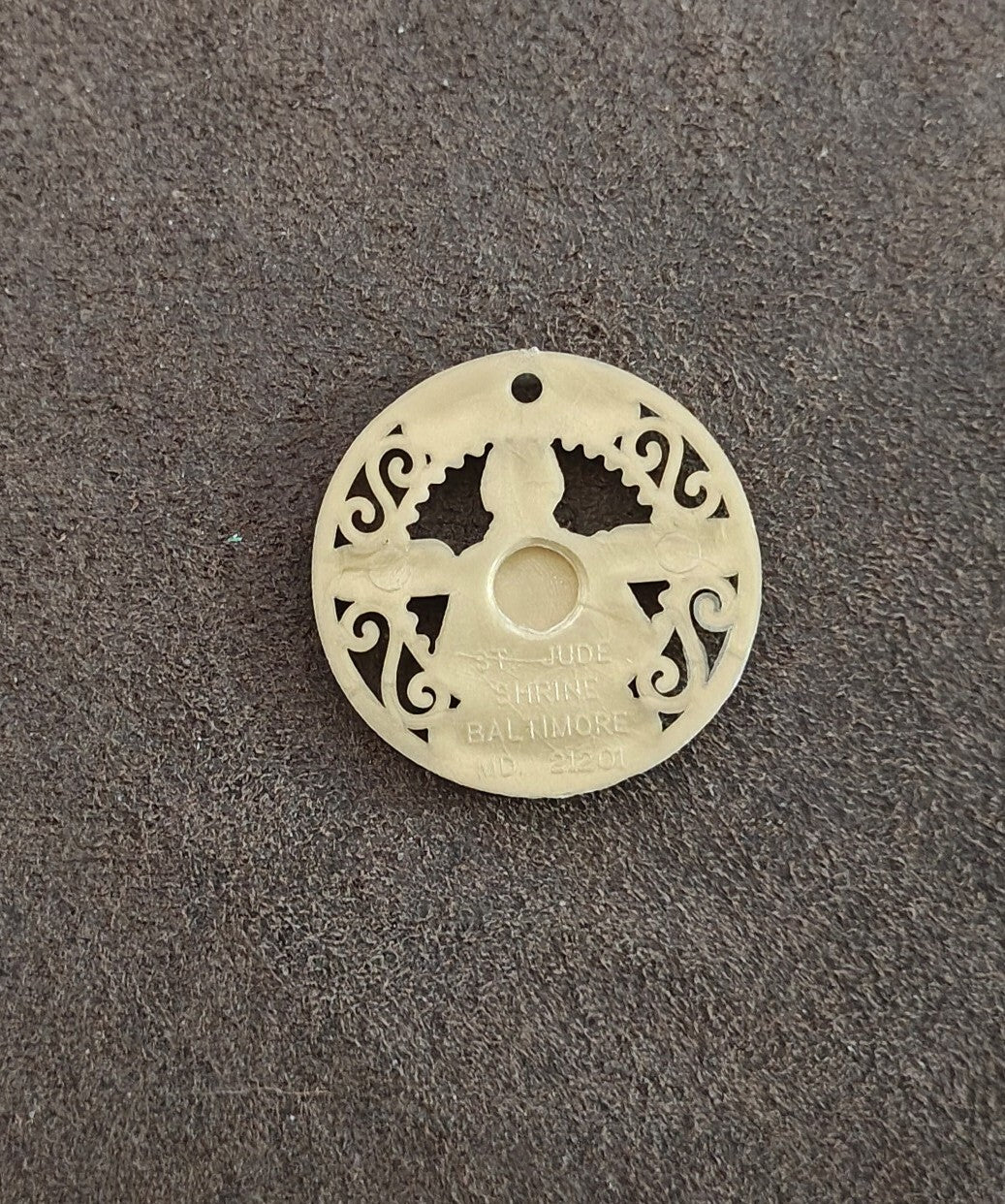 1970s Gold Colored Plastic St. Jude Travel Club Member Medallion