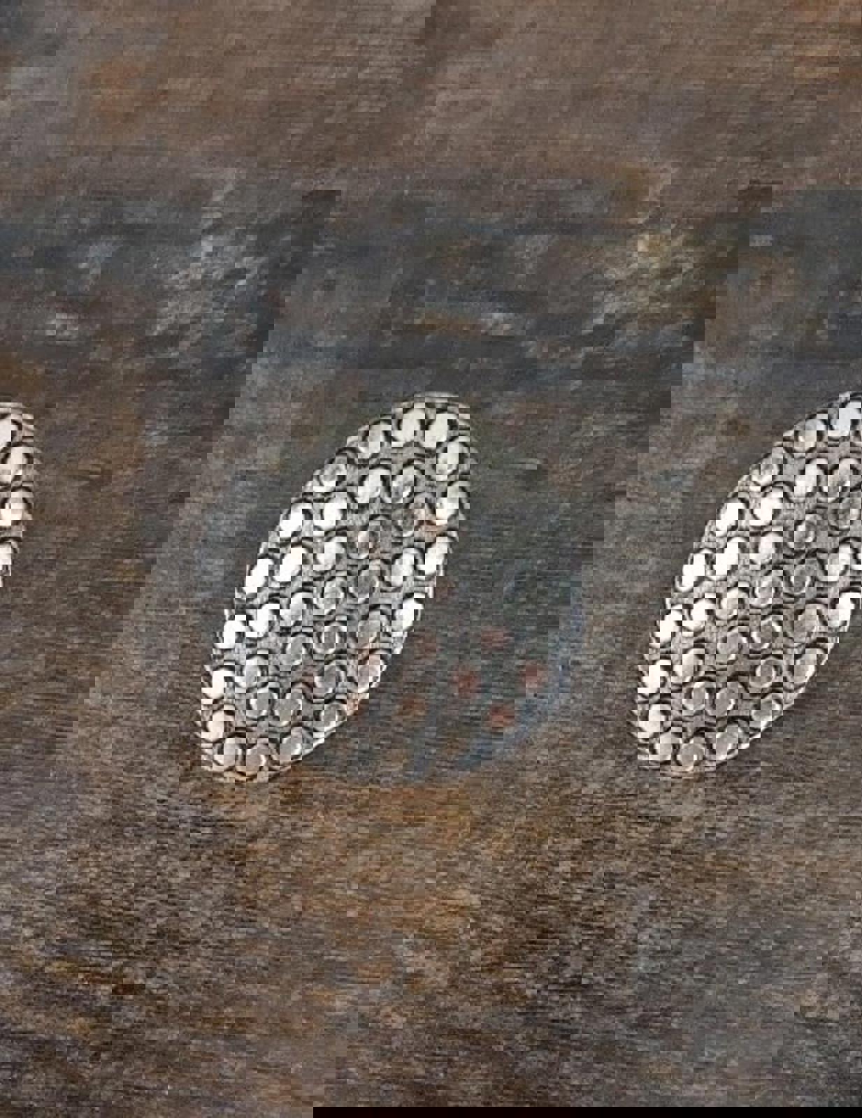 1970's Gold Tone Dots & Darkened Background Scarf Clip