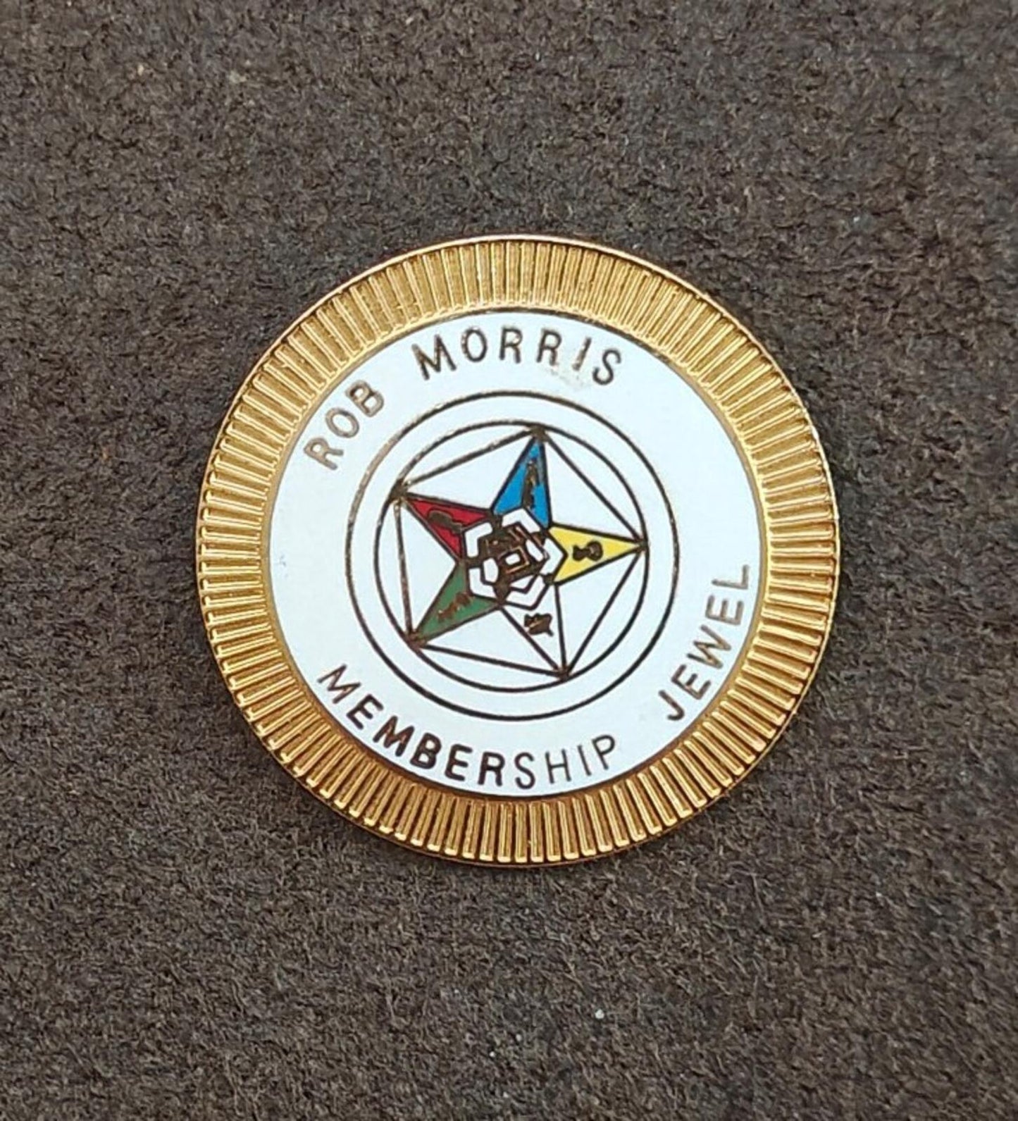 Rob Morris Membership Jewel Gold Tone Enamel Pin & Pendant