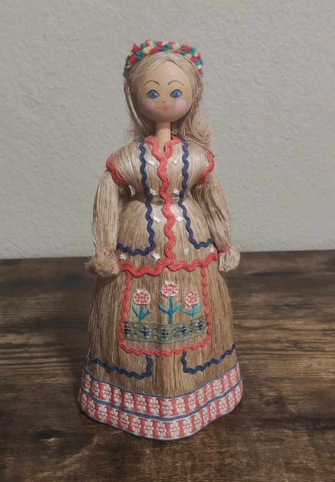 Vintage Handmade Belarus Russian Flax Folk Art Doll