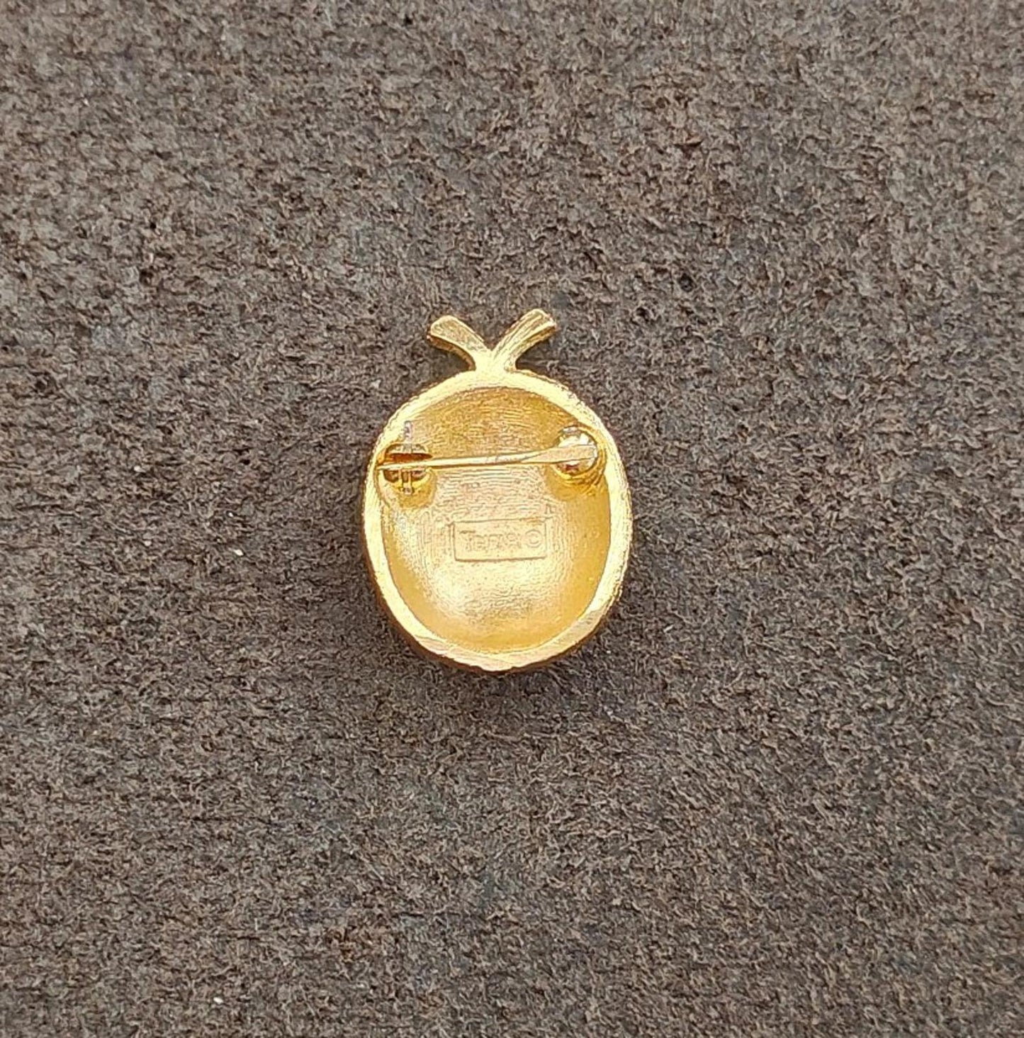 1950s/60s Crown Trifari Gold Tone Textured Lady Bug Brooch