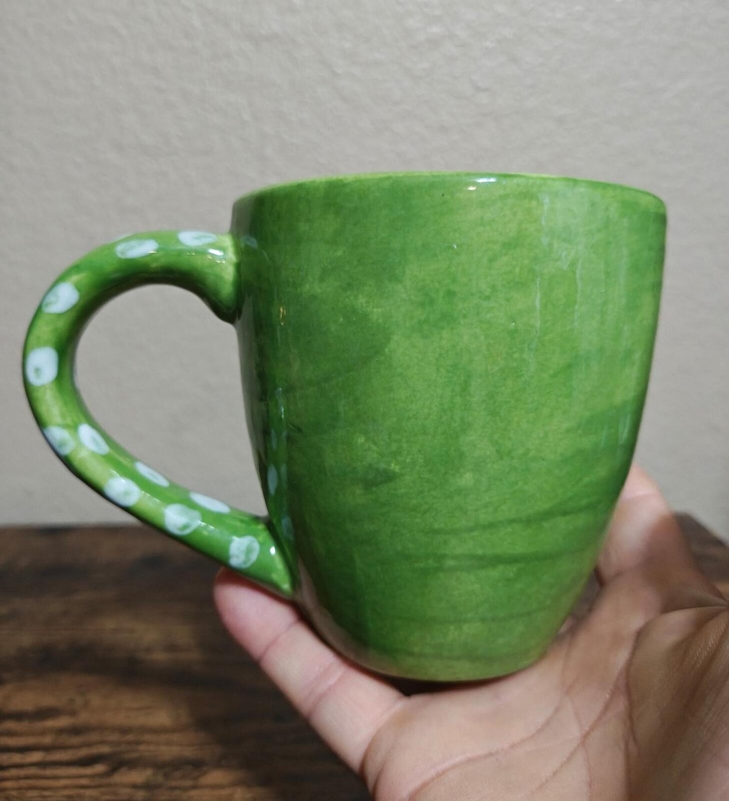 Large Green Lucky Ceramic Mug