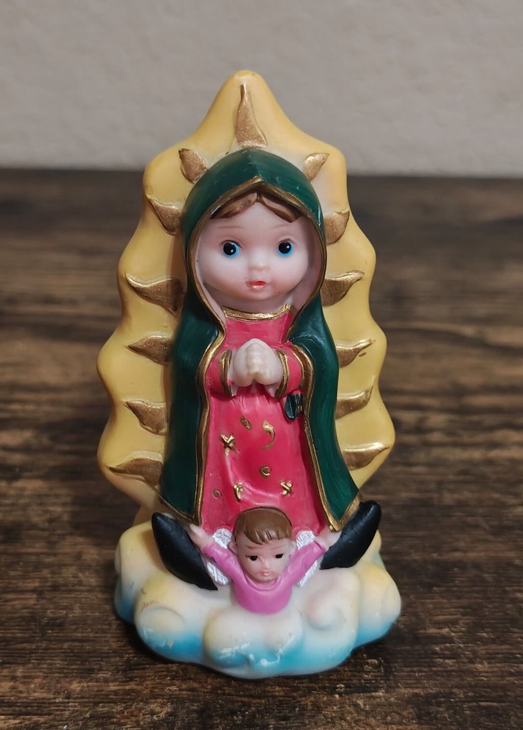 Our Lady of Guadalupe Baby Face Resin Figurine