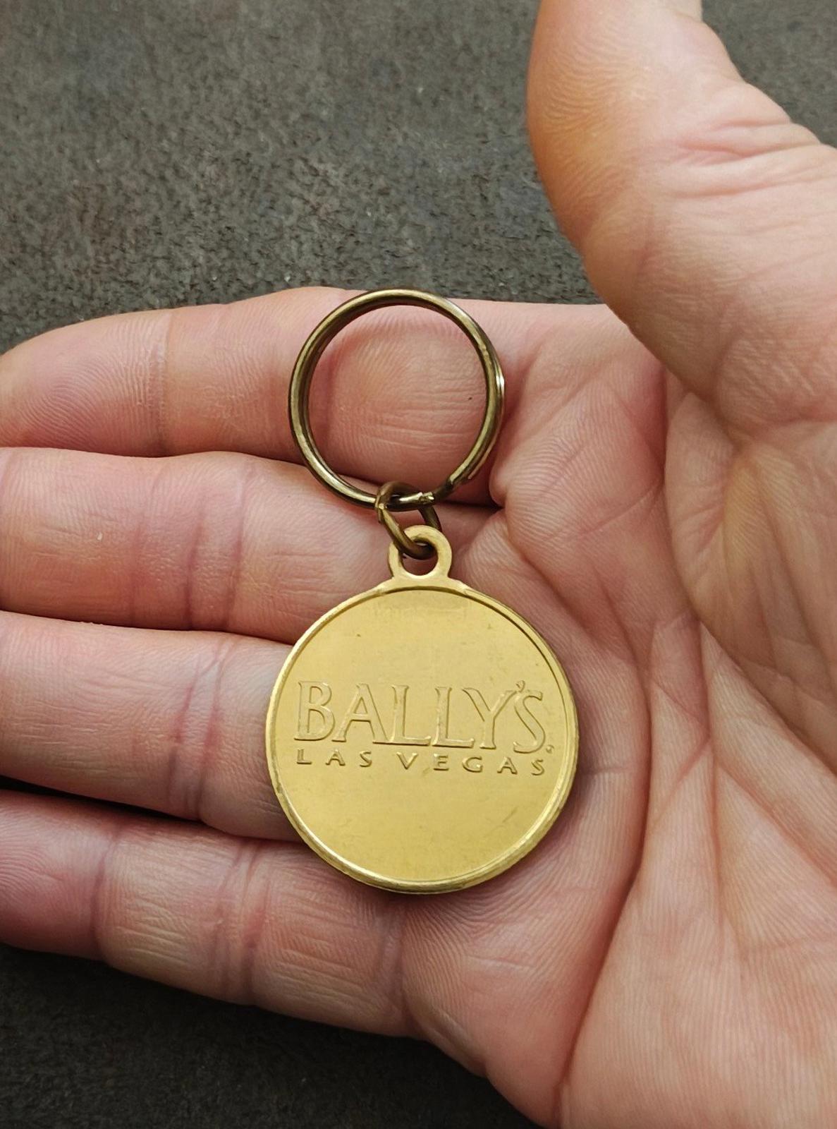 1990s Vintage Bally's Las Vegas hotel Brass Keychain