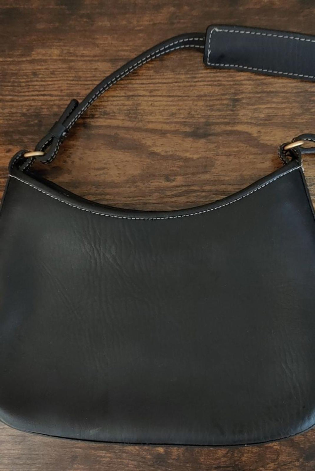 Nice Stitched Black Shoulder Bag/Purse