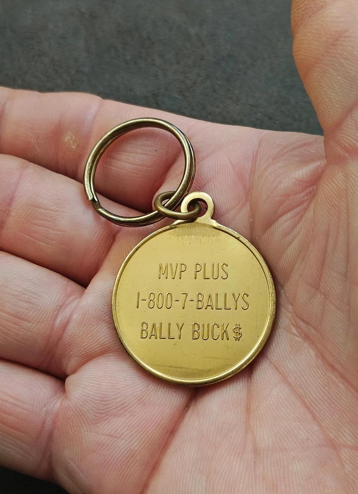 1990s Vintage Bally's Las Vegas hotel Brass Keychain