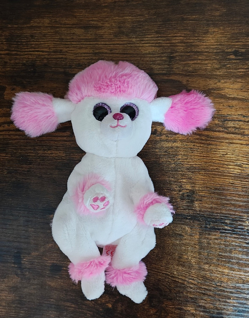 Ty Beanie Bellies Heartly the Pink Poodle Valentine’s Day Edition Soft  Plush