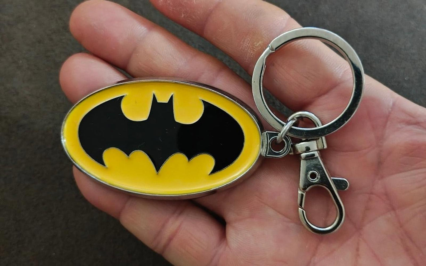 DC Comics Batman Logo Pewter Keychain
