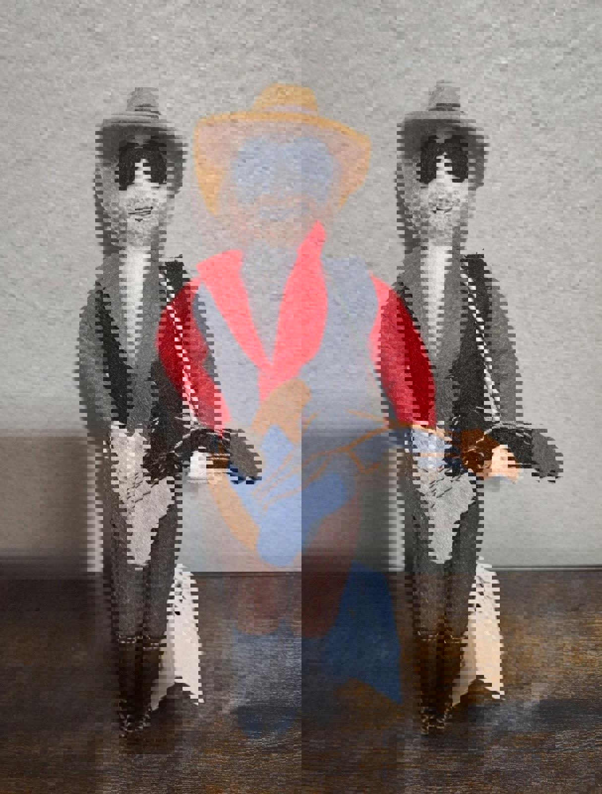 Handmade Hank Williams Felt/Wool Ornament