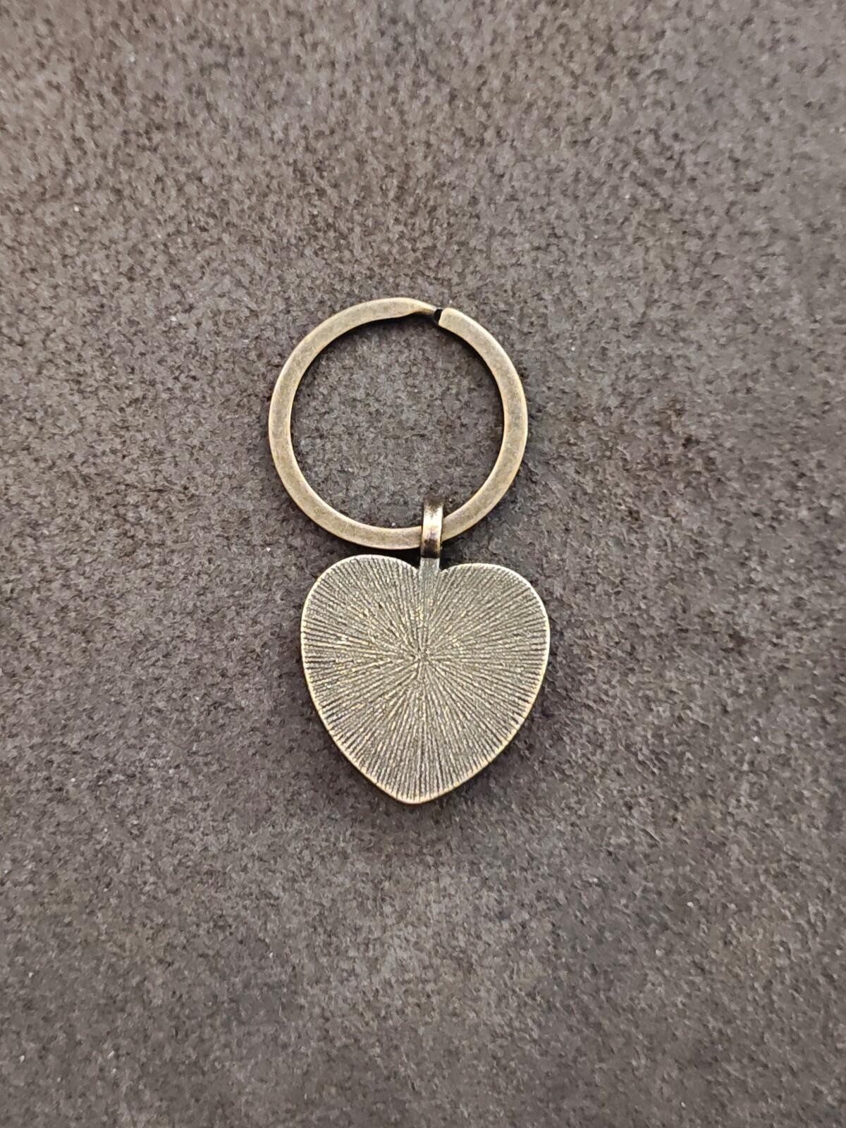To My Granddaughter Inspirational Brass Tone Keychain