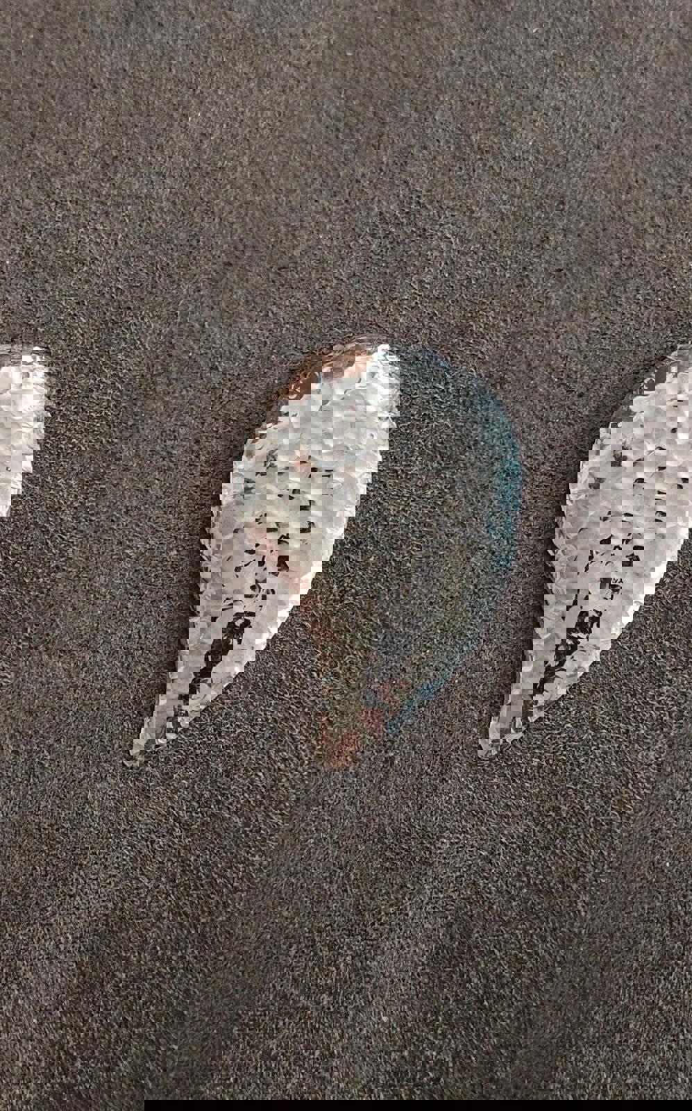 1980's Hammered Textured Silver Tone Scarf Clip