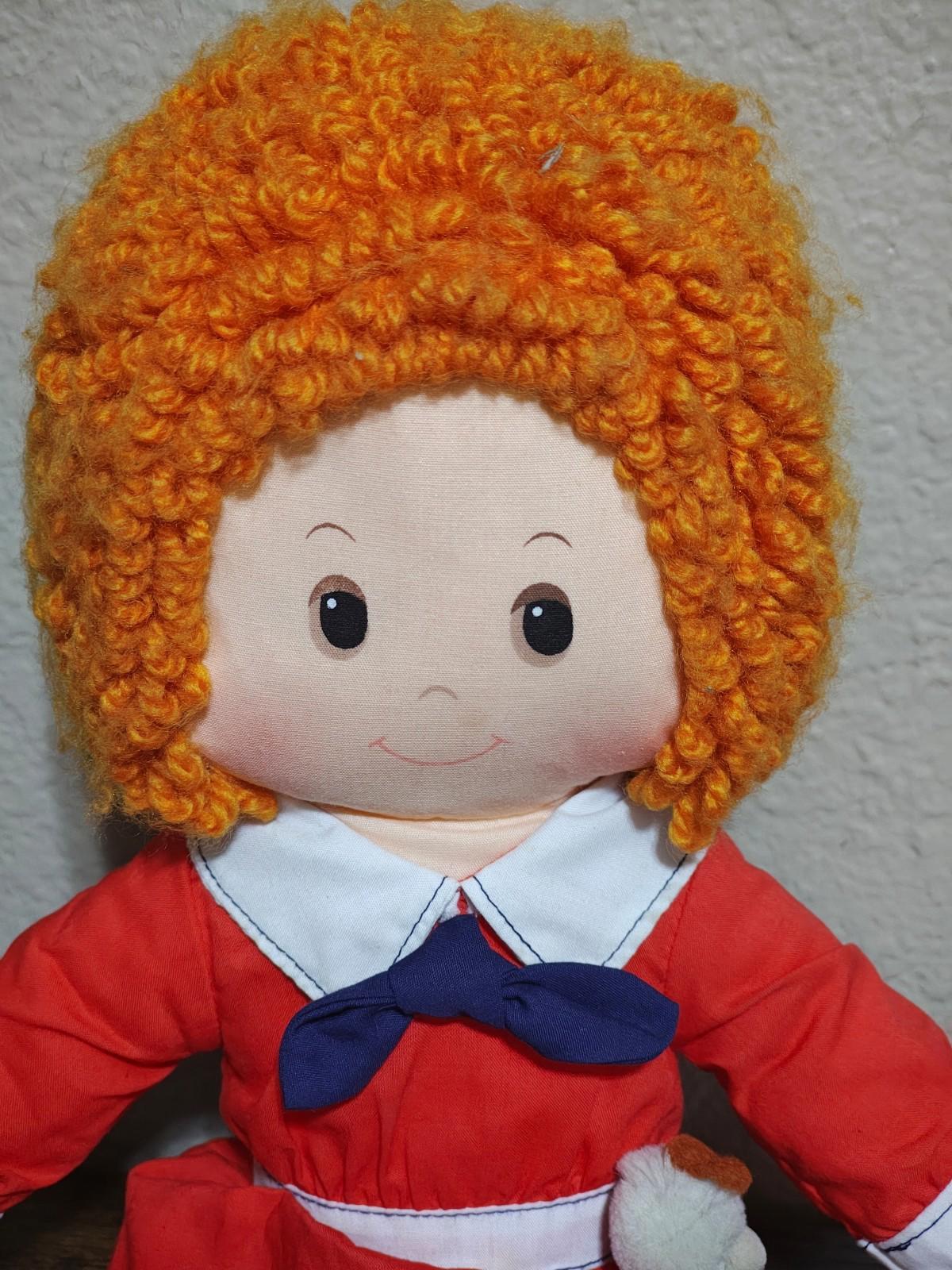 1982 Vintage Little Orphan Annie Rag Doll With Dog Sandy