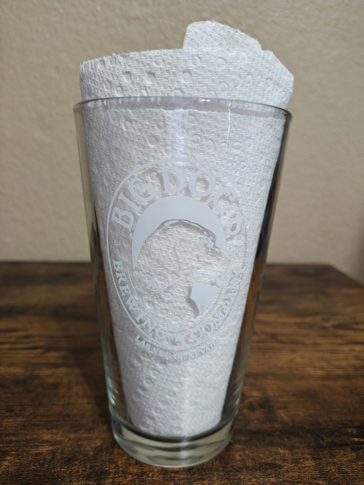 1990s Vintage Big Dog's Brewing Company Las Vegas Pint Glass