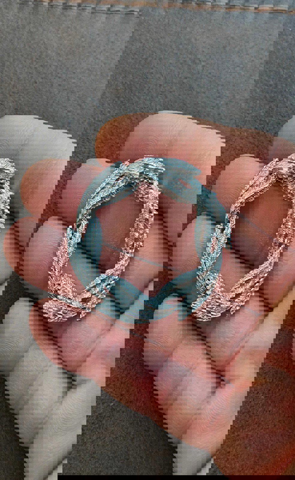 1960's Signed Gerry's Silver Tone Textured Circle Leaf Pin Brooch