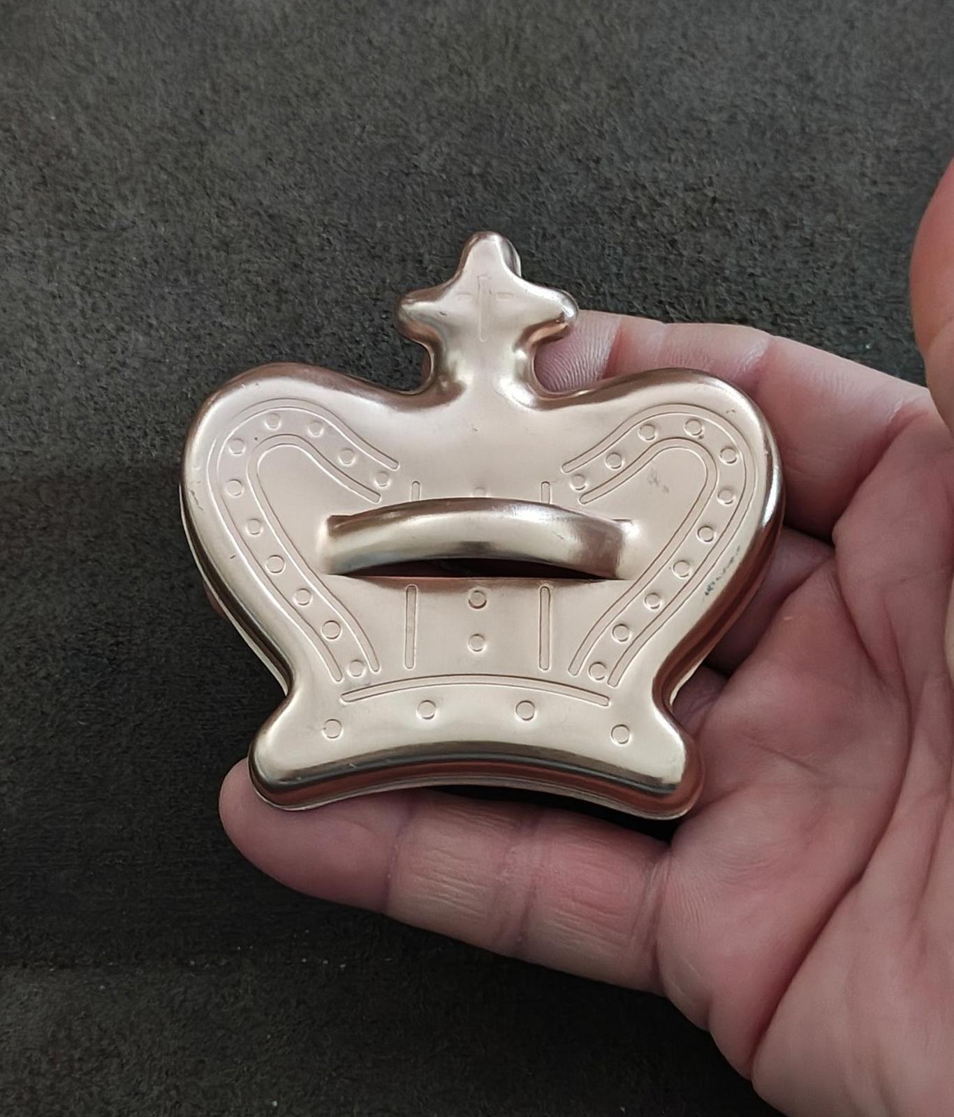 1960s Copper Tone Crown and Silver Tone Spade Cookie Cutters