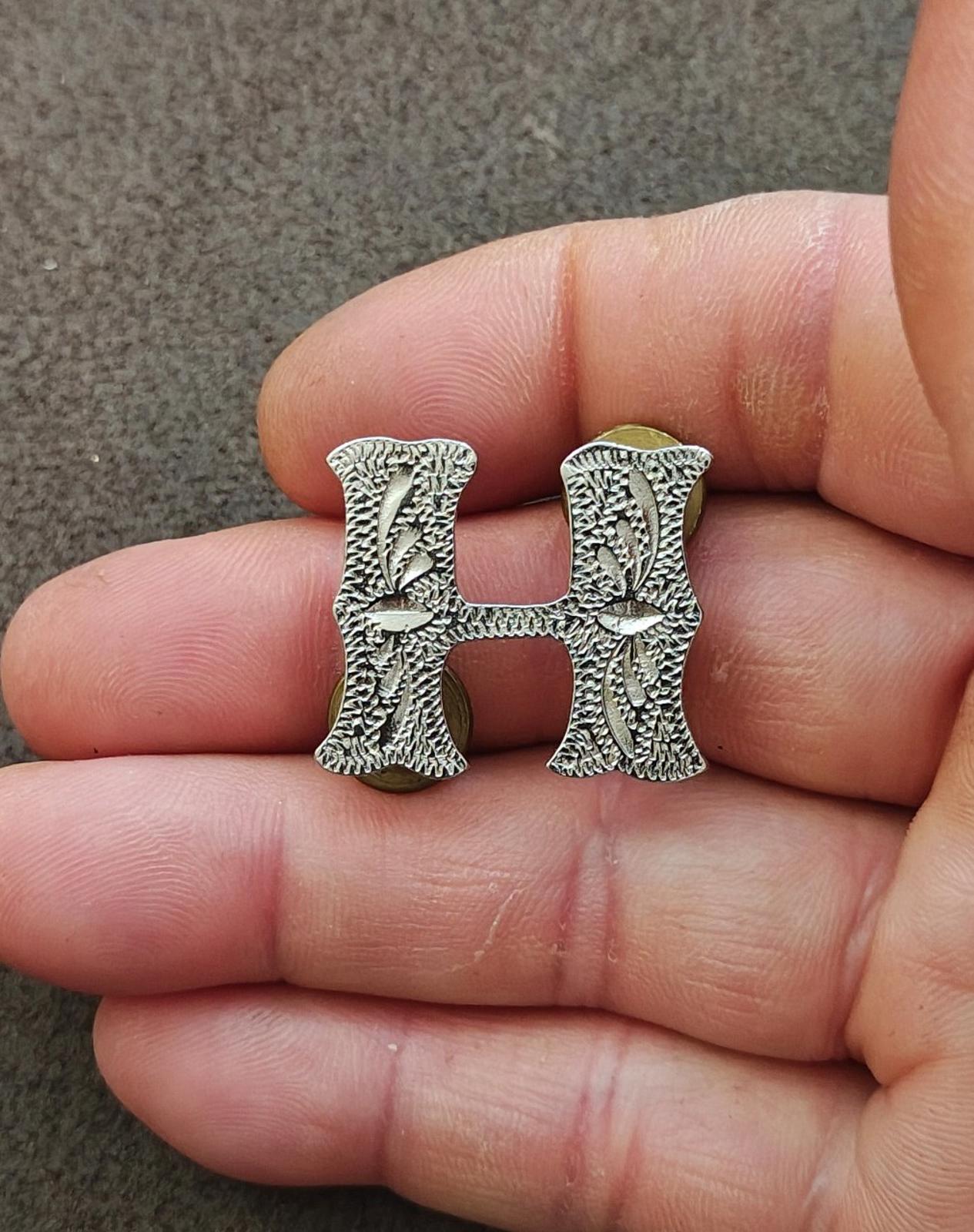 Alphabet Letter "H" Screwback Concho