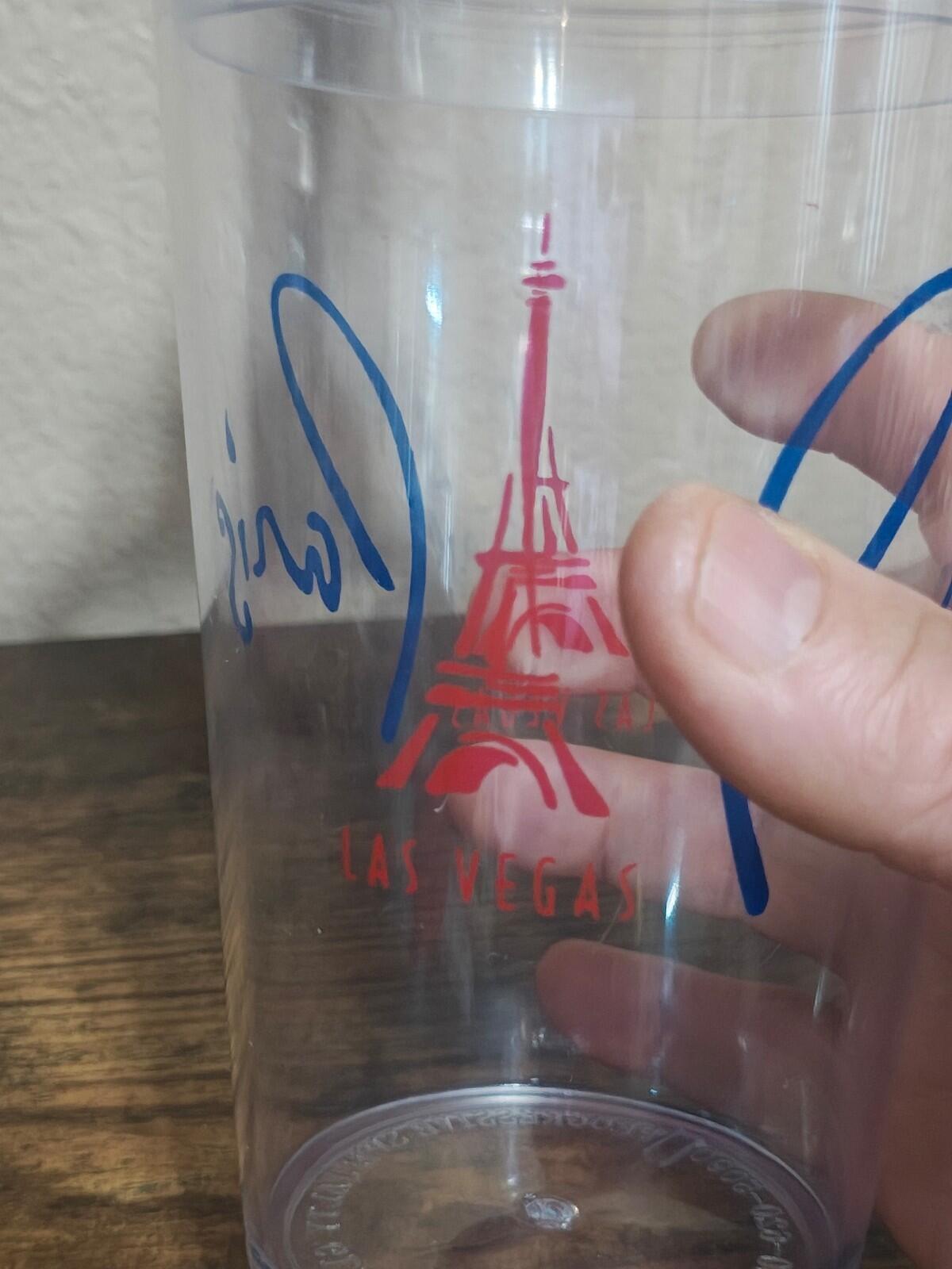1990s Clear Plastic Paris Las Vegas Souvenir Cocktail Shaker