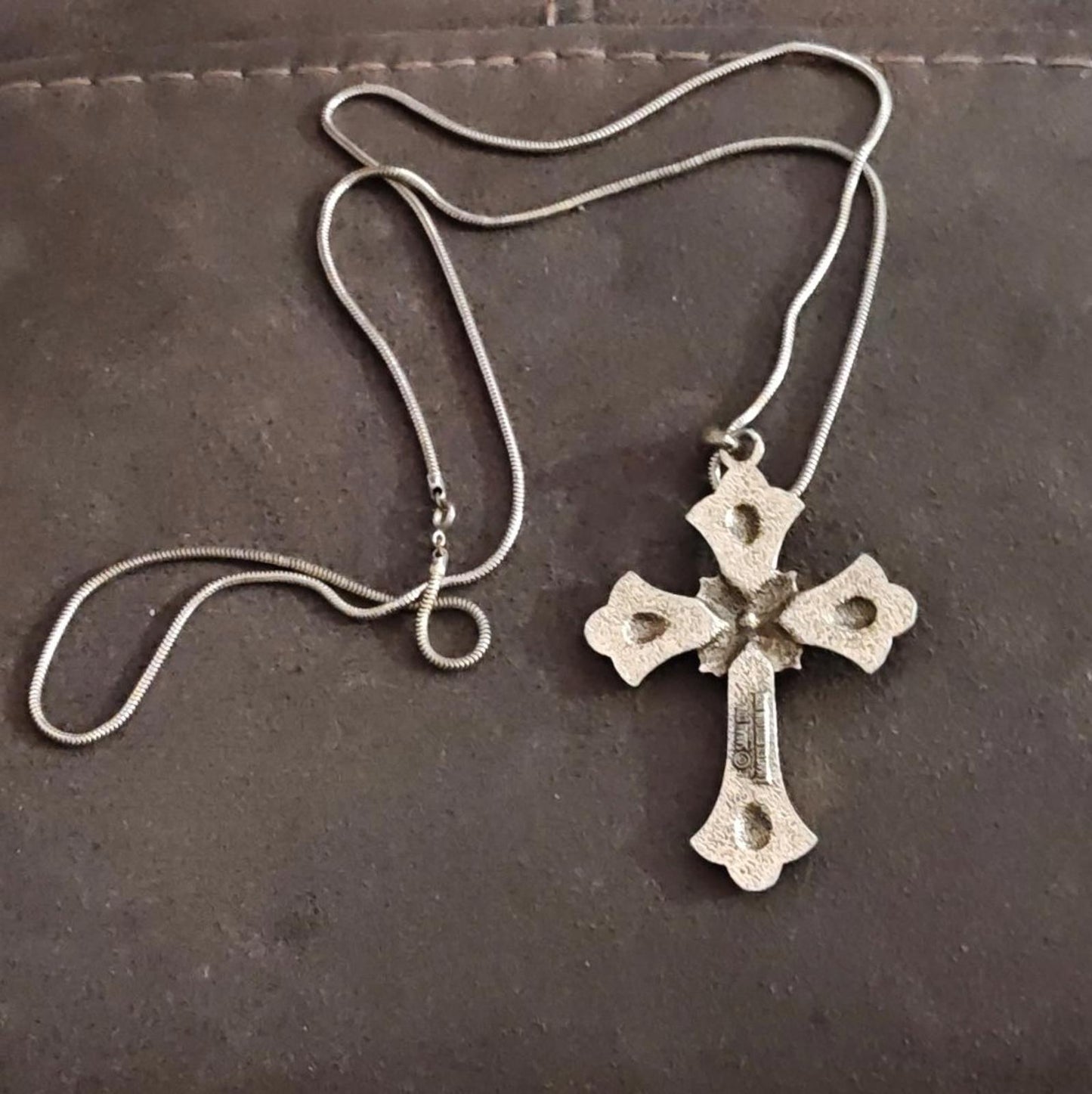 Sarah Coventry 1975 Limited Edition "Peace" Cross Pendant Necklace