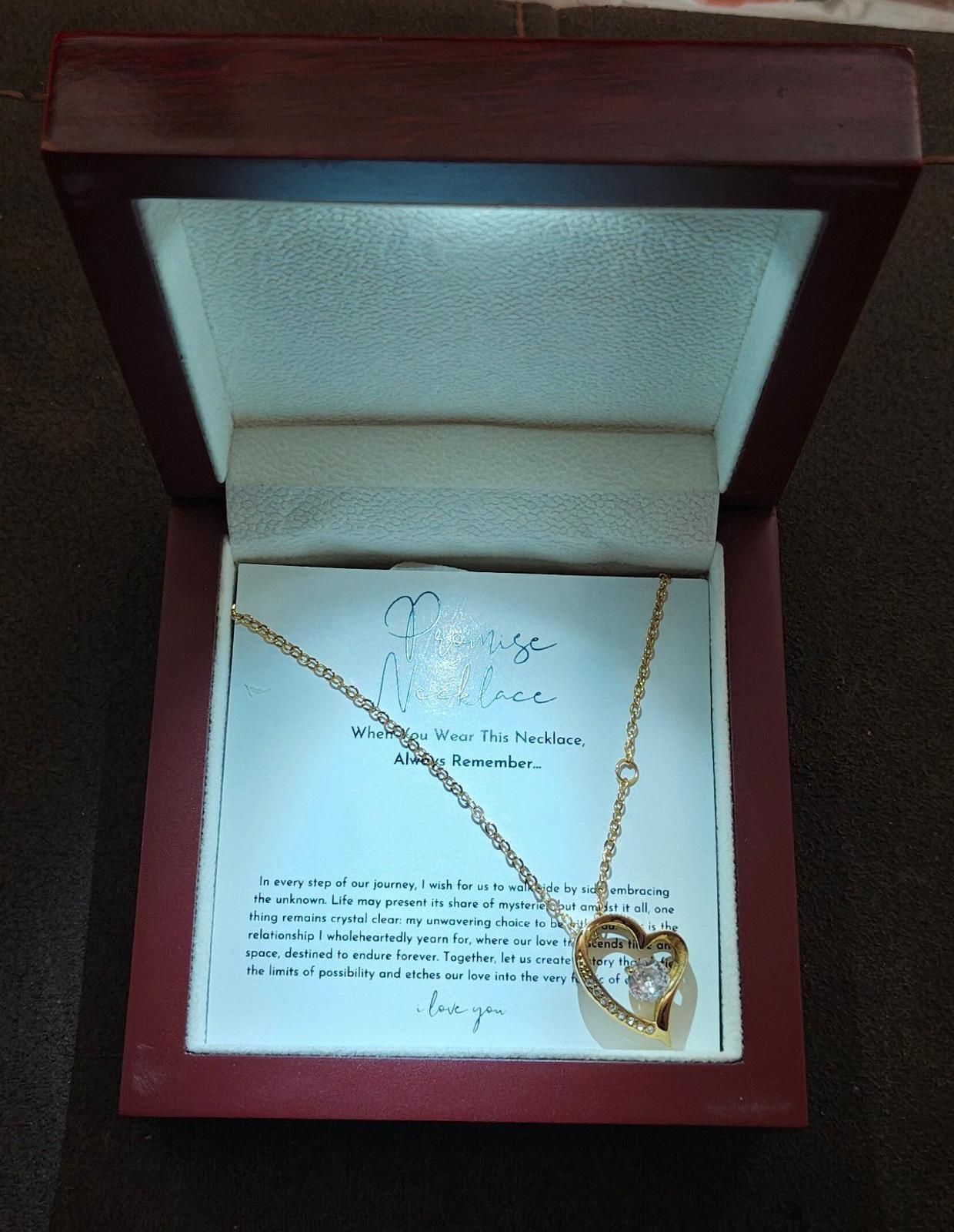 Forever Love Gold Tone With Crystals Heart Pendant Necklace