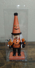 Halloween Pumpkin Gnome 9" Wooden Figure
