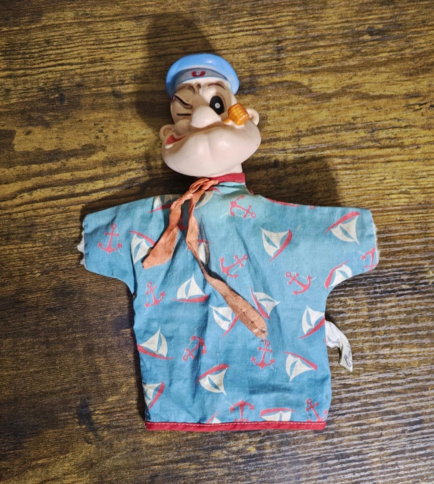1950s Vintage Gund Manufacturing Co. Popeye the Sailor Hand Puppet