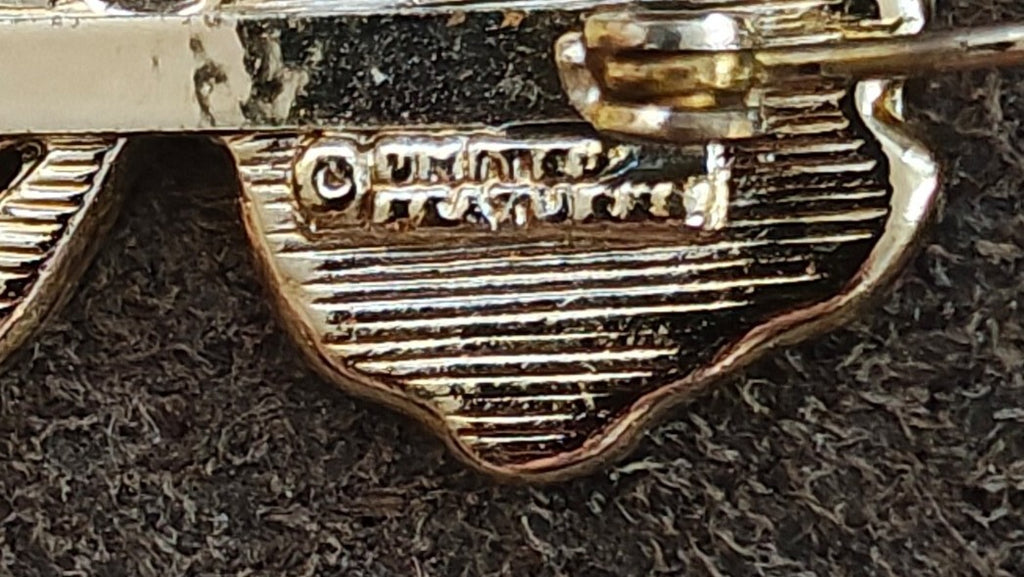 1970s Snoopy "World War I Flying Ace" Gold Tone Enamel Pin.