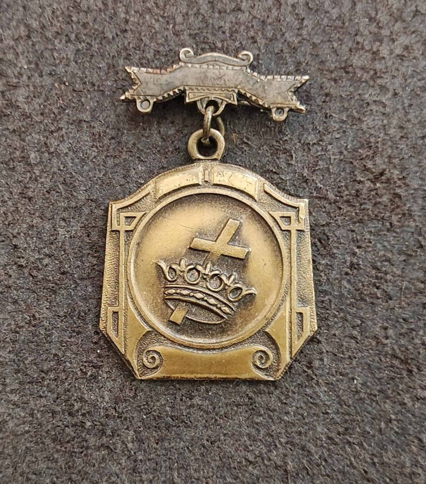 1900s Rare Recognition of Faithfulness" Award Medal Pin