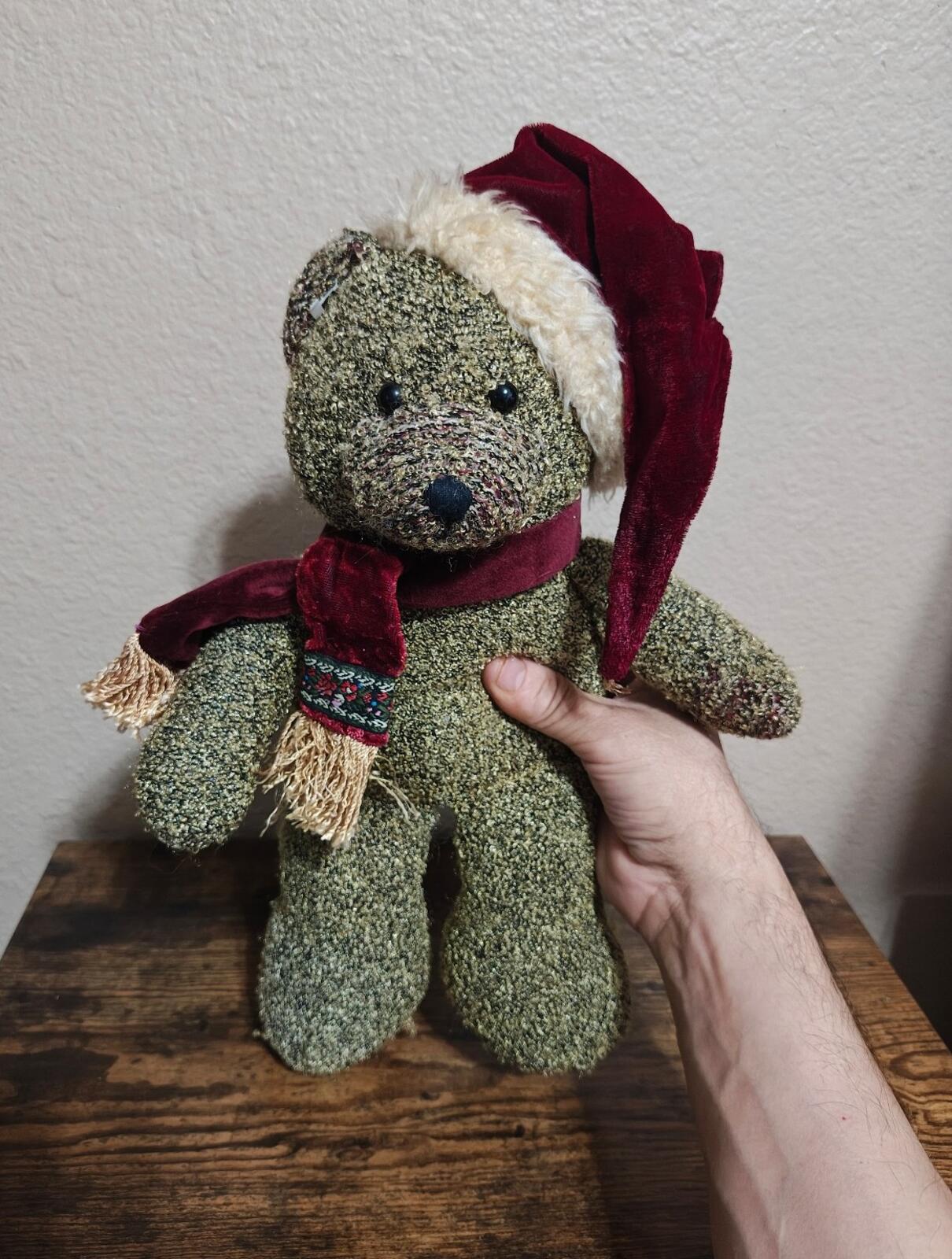 1990s Russ Berrie "Shimmers" Holiday Teddy Bear Plush