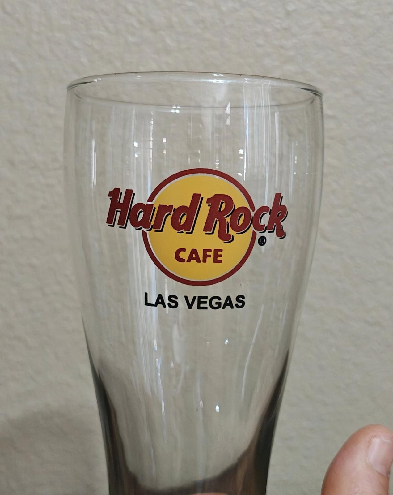 1990's Hard Rock Cafe Las Vegas Tall Pilsner Beer Glass