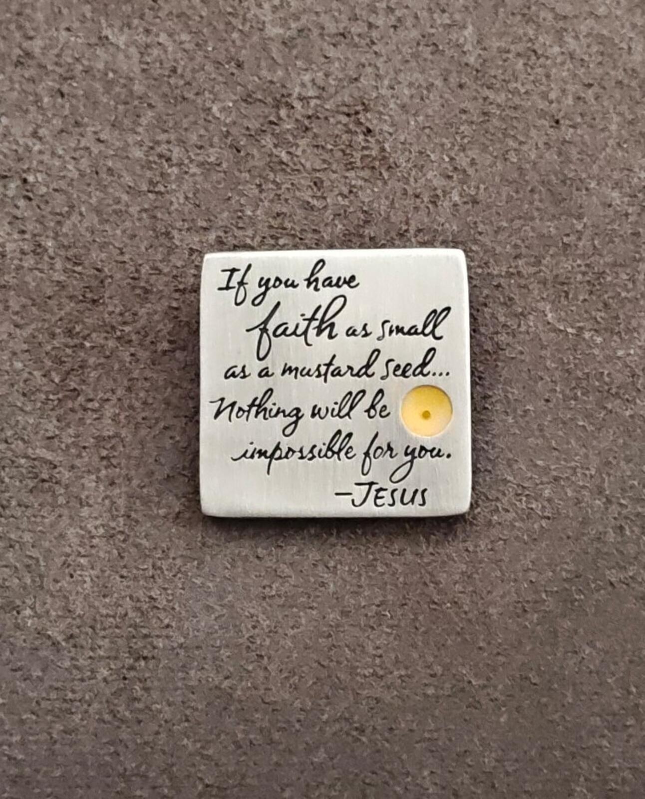 Religious Inspirational Pewter Pin