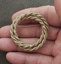 1970s/80s Textured Gold-Tone Twisted Mesh Wreath Brooch