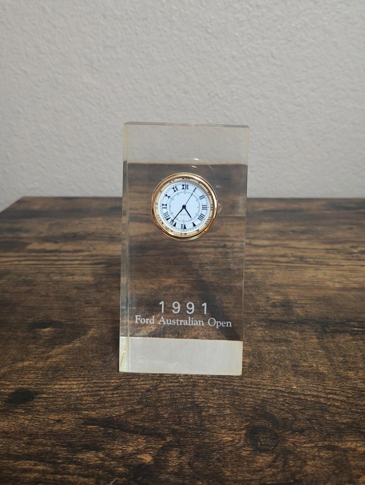 1991 Ford Australian Open Tennis Tournament Commemorative Desk Clock