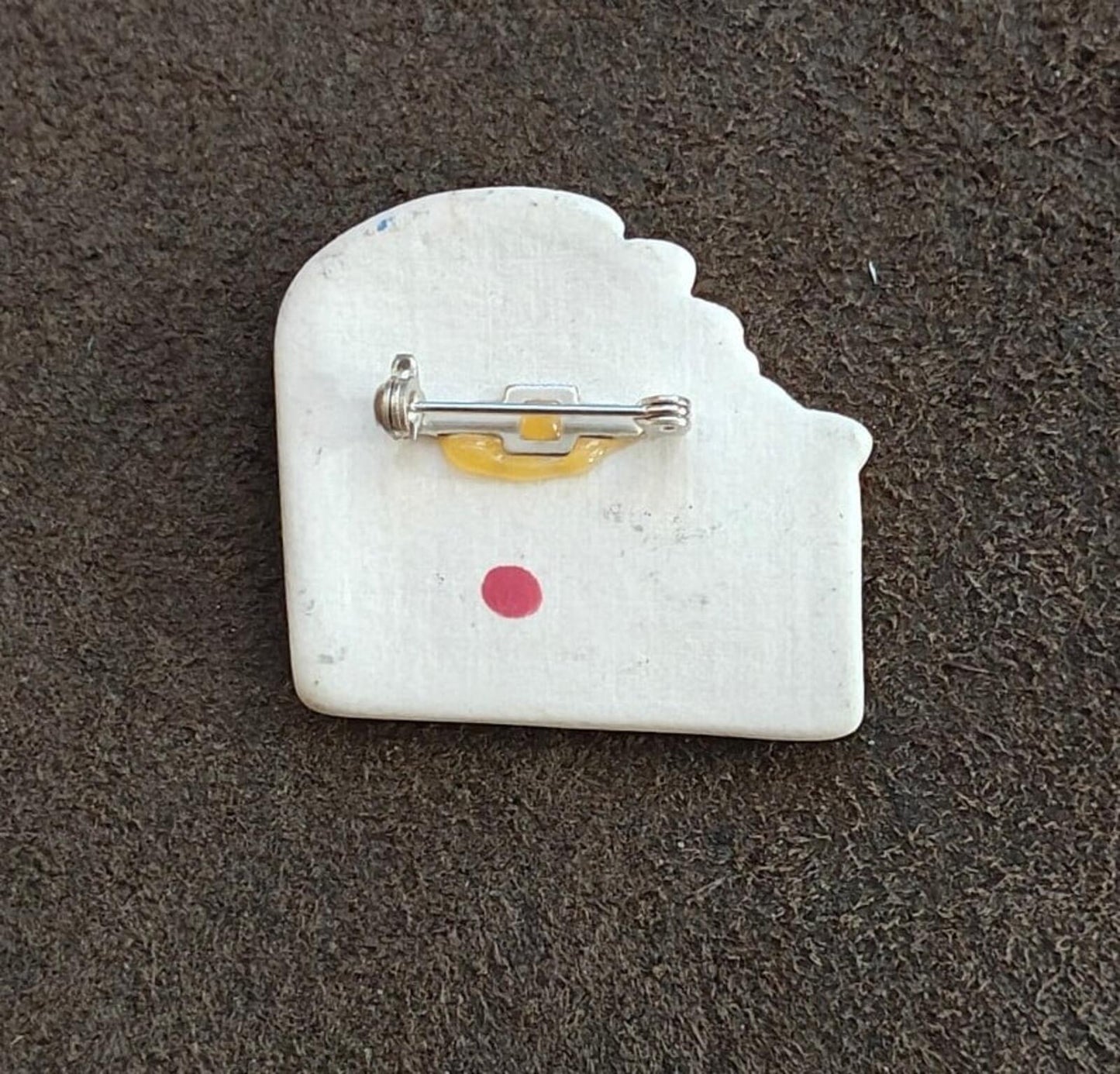 1980s Ceramic Multi-Color Enameled Flying  Angel Brooch
